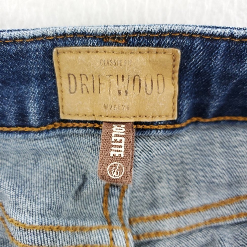 Driftwood Colette Classic Fit Jeans Floral Raw Hem Women's "29x26" Actual 31x26 - Picture 4 of 11